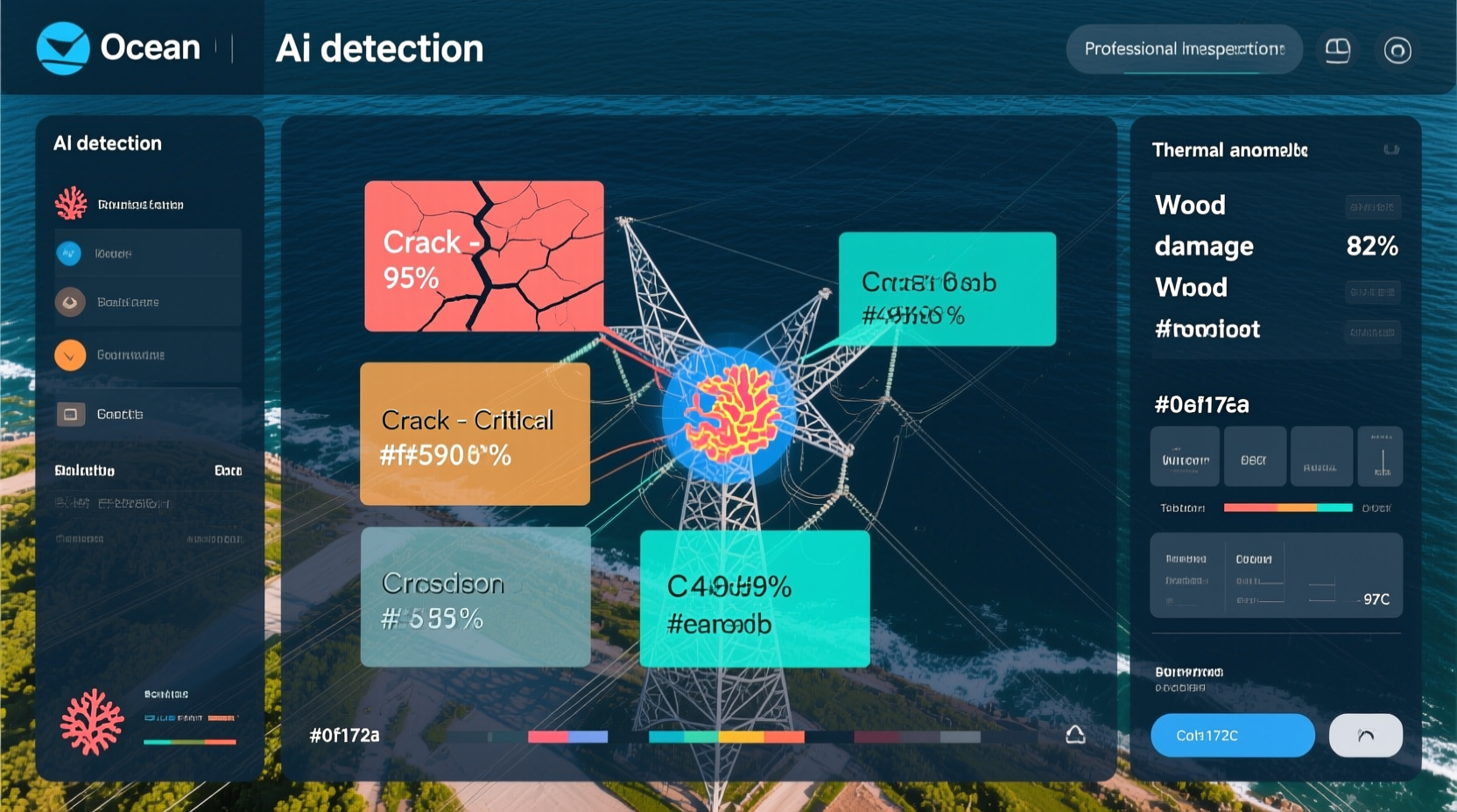 Infrastructure defect detection with AI overlays