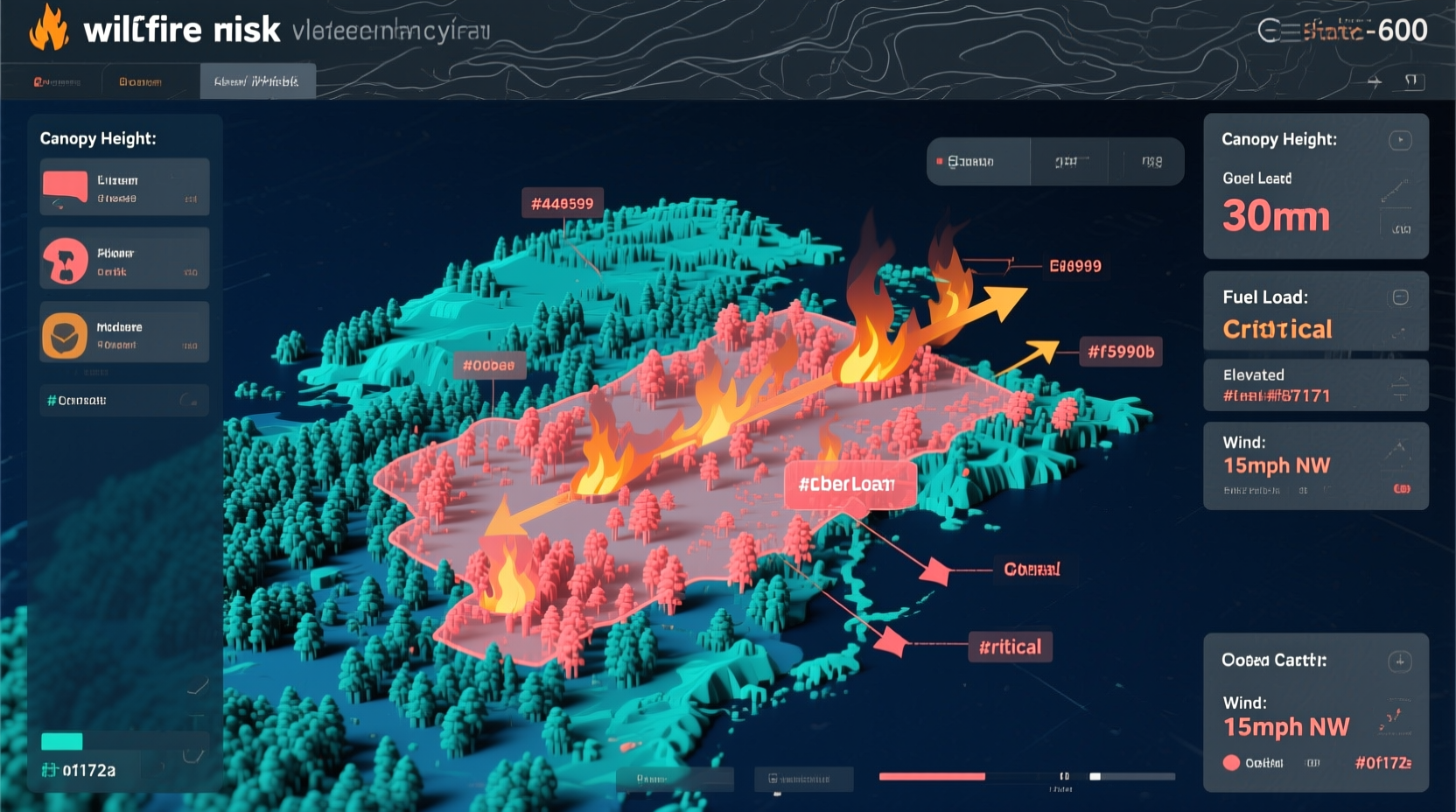 Wildfire fuel load visualization with LiDAR